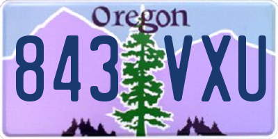OR license plate 843VXU