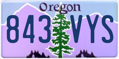 OR license plate 843VYS