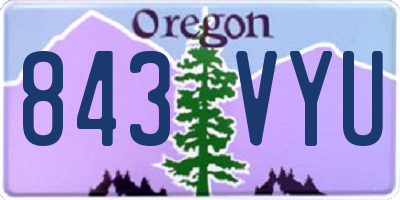 OR license plate 843VYU