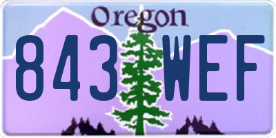 OR license plate 843WEF