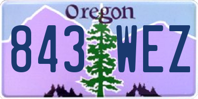 OR license plate 843WEZ