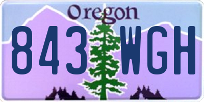OR license plate 843WGH