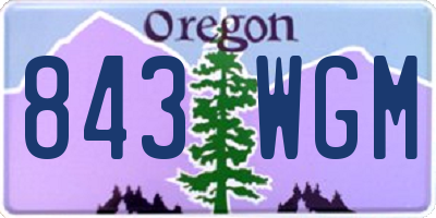 OR license plate 843WGM