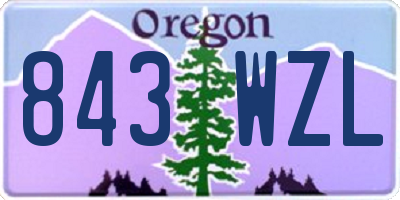 OR license plate 843WZL