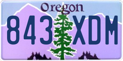 OR license plate 843XDM