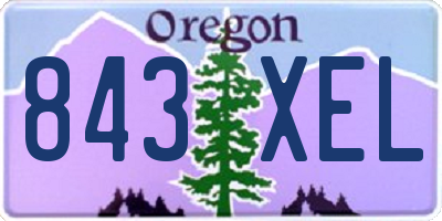 OR license plate 843XEL