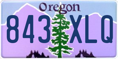 OR license plate 843XLQ