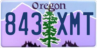 OR license plate 843XMT