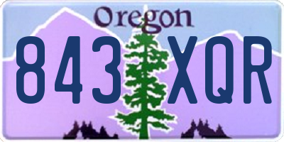 OR license plate 843XQR