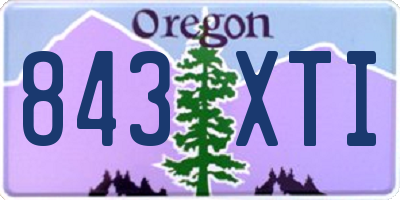 OR license plate 843XTI