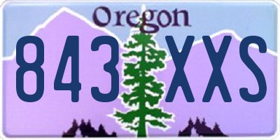 OR license plate 843XXS