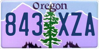 OR license plate 843XZA