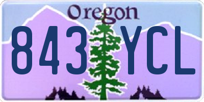 OR license plate 843YCL