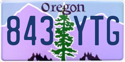 OR license plate 843YTG