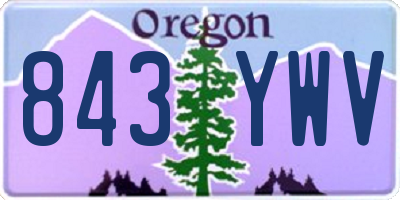 OR license plate 843YWV