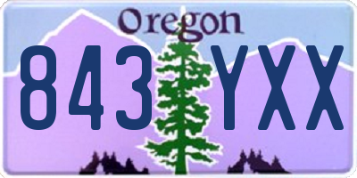 OR license plate 843YXX