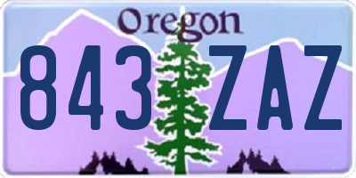 OR license plate 843ZAZ