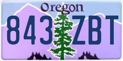 OR license plate 843ZBT