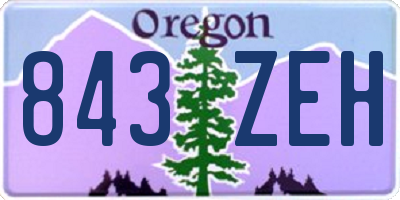OR license plate 843ZEH