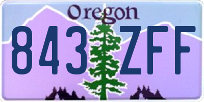 OR license plate 843ZFF