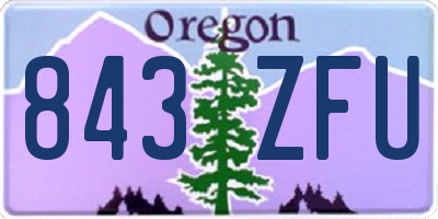 OR license plate 843ZFU