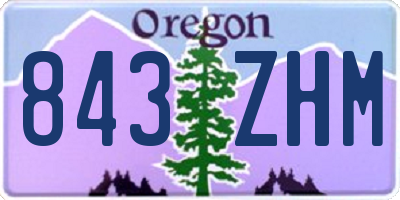OR license plate 843ZHM