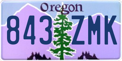 OR license plate 843ZMK