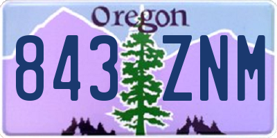 OR license plate 843ZNM