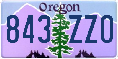 OR license plate 843ZZO