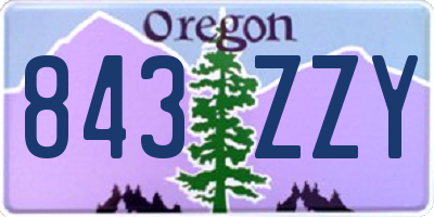 OR license plate 843ZZY