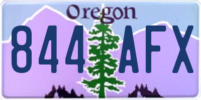 OR license plate 844AFX