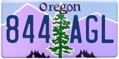 OR license plate 844AGL