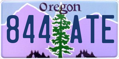 OR license plate 844ATE