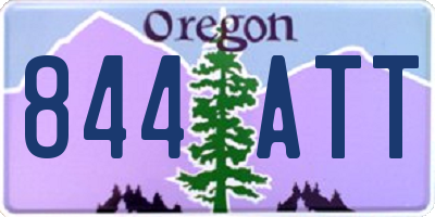 OR license plate 844ATT