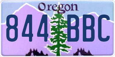 OR license plate 844BBC