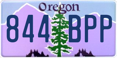 OR license plate 844BPP