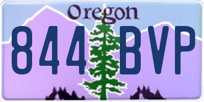 OR license plate 844BVP
