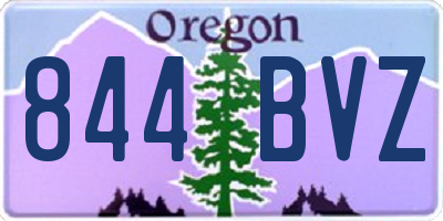 OR license plate 844BVZ