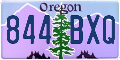 OR license plate 844BXQ