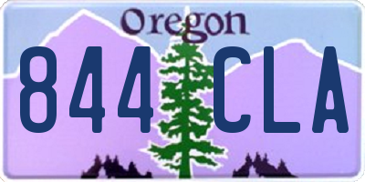 OR license plate 844CLA
