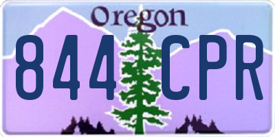 OR license plate 844CPR
