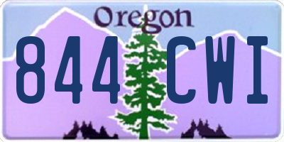 OR license plate 844CWI