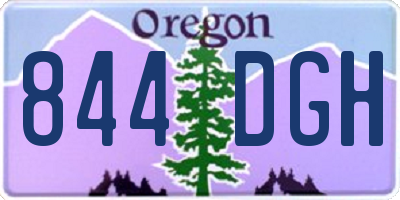 OR license plate 844DGH