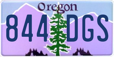 OR license plate 844DGS