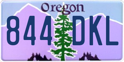 OR license plate 844DKL