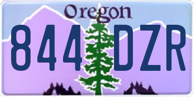 OR license plate 844DZR