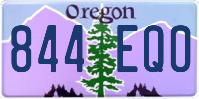 OR license plate 844EQO
