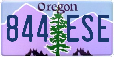 OR license plate 844ESE