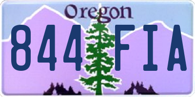 OR license plate 844FIA