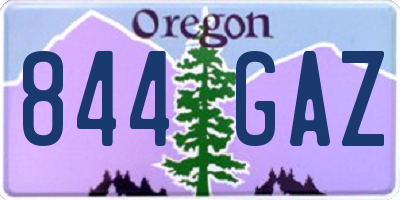 OR license plate 844GAZ